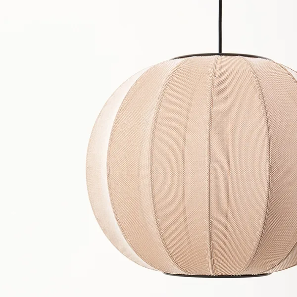 Knit-White Round Pendant Sand Stone Ø45