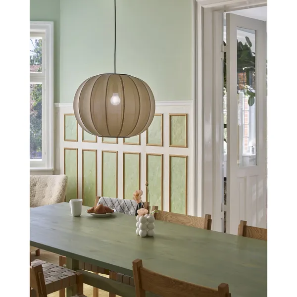 Knit-White Round Pendant Sand Stone Ø45