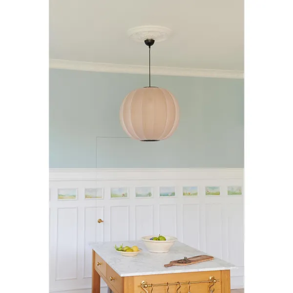 Knit-White Round Pendant Sand Stone Ø45
