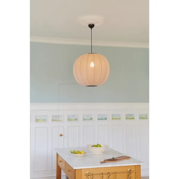 Knit-White Round Pendant Sand Stone Ø45