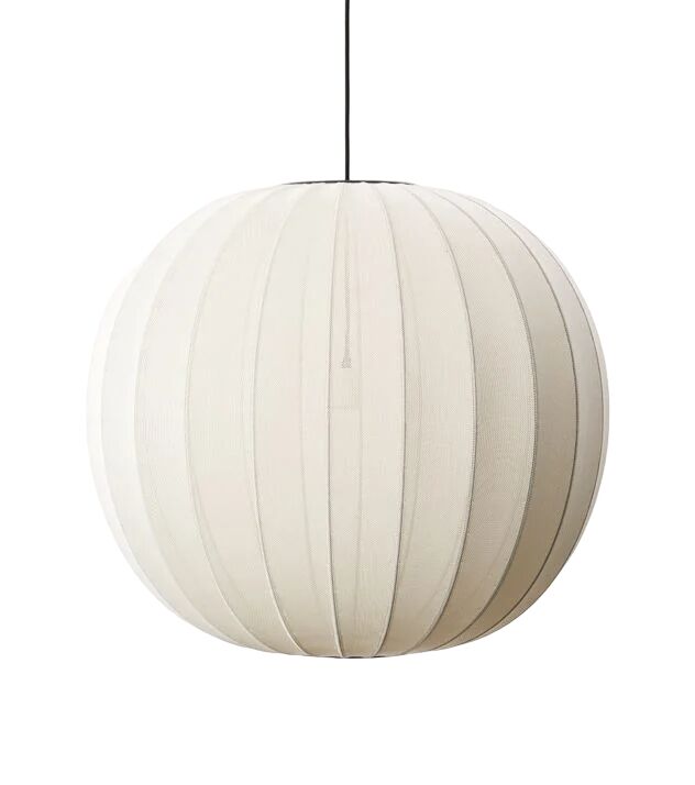 Suspension Rond Blanc Tricoté à La Ø60 Blanc Perle