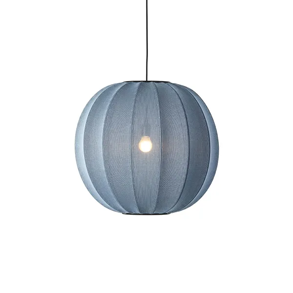 Knit-Wit Round Pendant Blue Stone Ø60