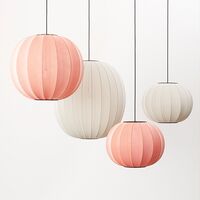 Knit-White Round Pendant Coral Ø60