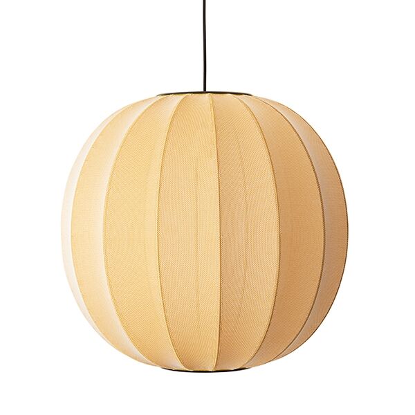 Suspension Rond Tricoté à La Jaune Ø60