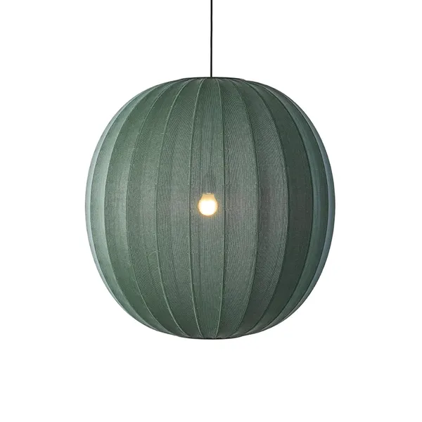 Runder Pendelleuchte Ø75 Cm, Tweedgrün