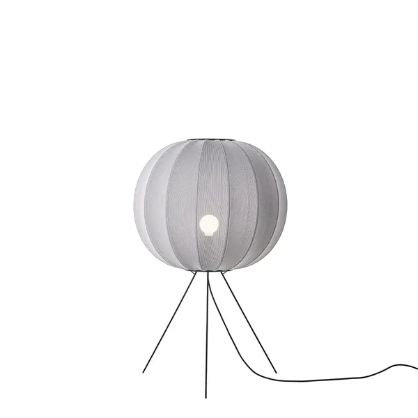 Knit-Wit Round Gulvlampe Ø60 Medium Sølv