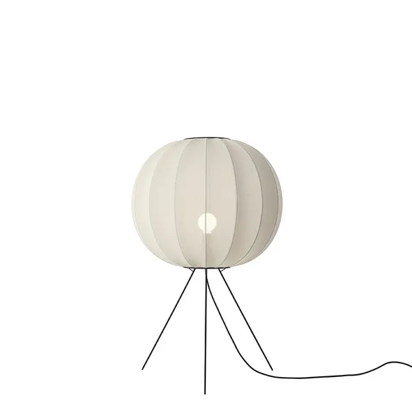 Knit-Wit Rund Gulvlampe Ø60 Medium Perlehvit