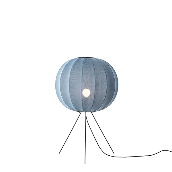 Knit-Wit Round Gulvlampe Ø60 Medium Blue Stone
