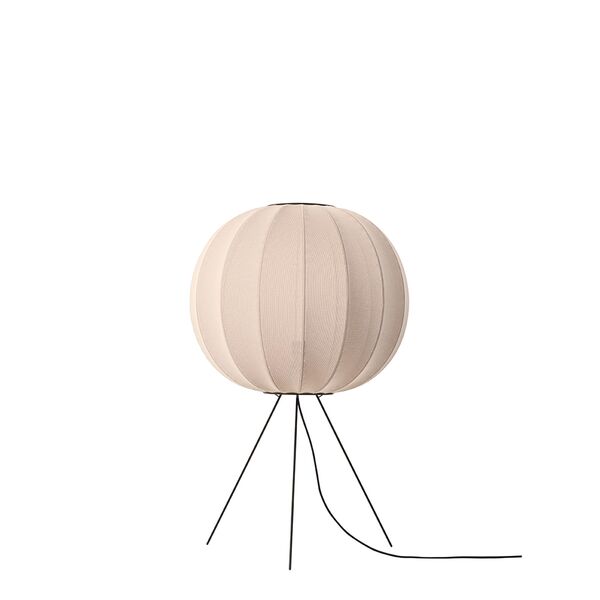 Runde Stehlampe Knit-Wit Ø60 Mittel Sandstein