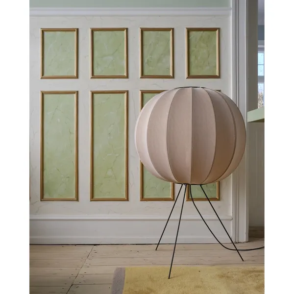 Knit-Wit Round Floor Lamp Ø60 Medium Sand Stone
