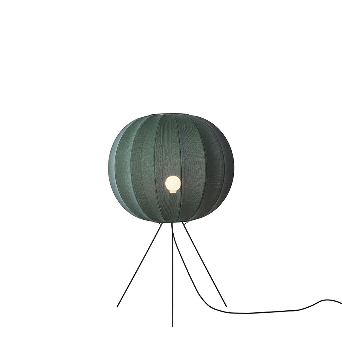 Knit-Wit Round Floor Lamp Medium Ø60 Tweed Green