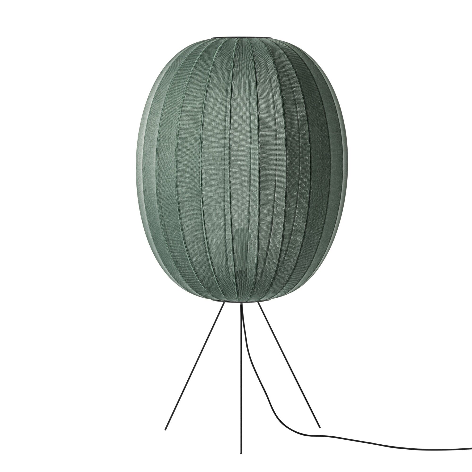 Knit-Wit H&ouml;g Oval Golvlampa Mellan &Oslash;65 Tweed Gr&ouml;n