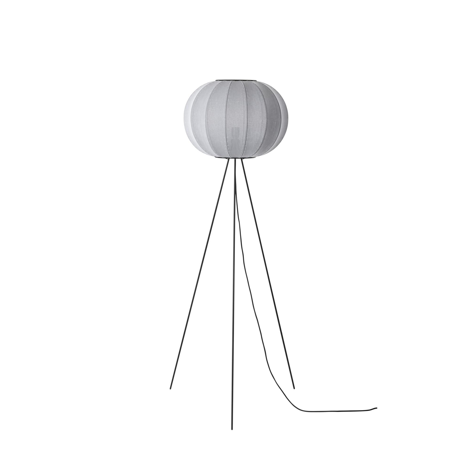 Knit-Wit Rund Golvlampa H&ouml;g &Oslash;45 Silver