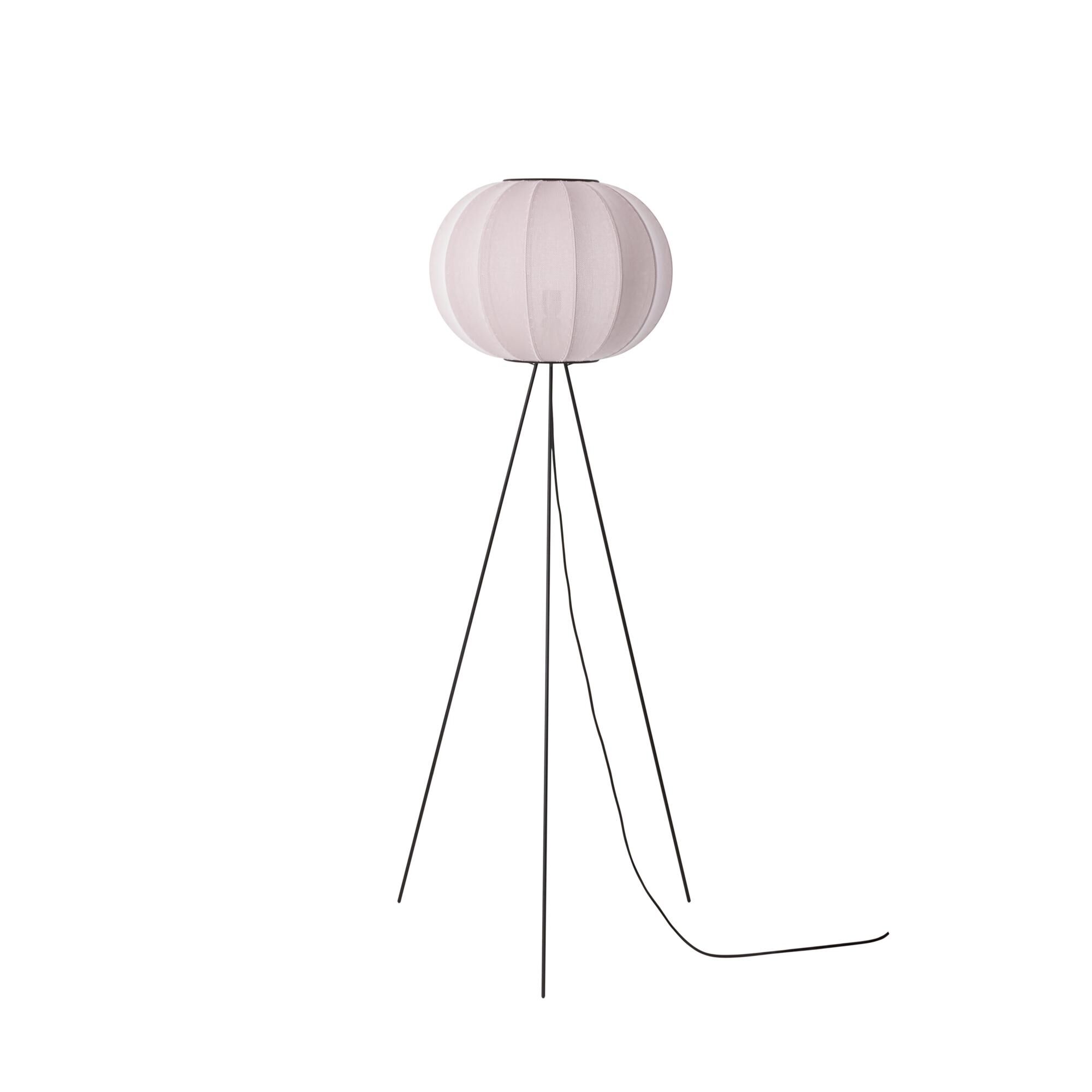 Knit-Wit Rund Golvlampa H&ouml;g &Oslash;45 Rosa