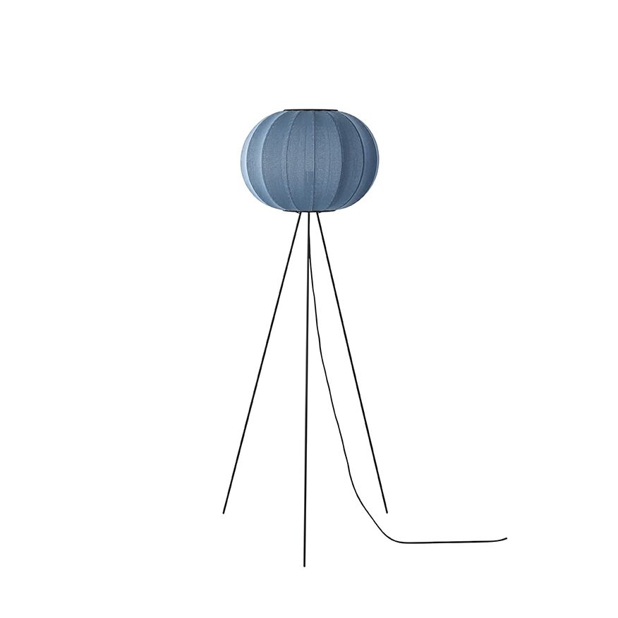 Lampadaire Rond Tricoté à La , Haut Ø45, Pierre Bleue