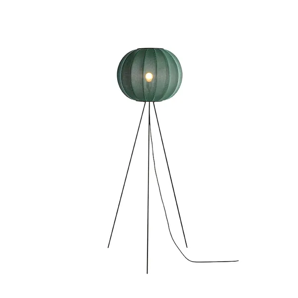 Knit-Wit Round Floor Lamp High Ø45 Tweed Green