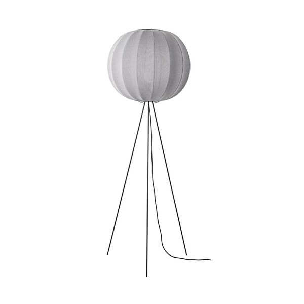 Lampada da Terra Rotonda Knit-Wit, Alta Ø60, Argento