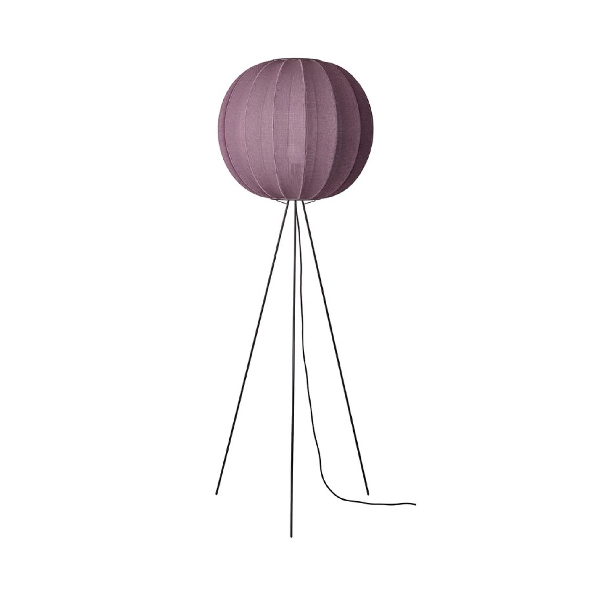 Knit-Wit Rund Golvlampa H&ouml;g &Oslash;60 Burgundy