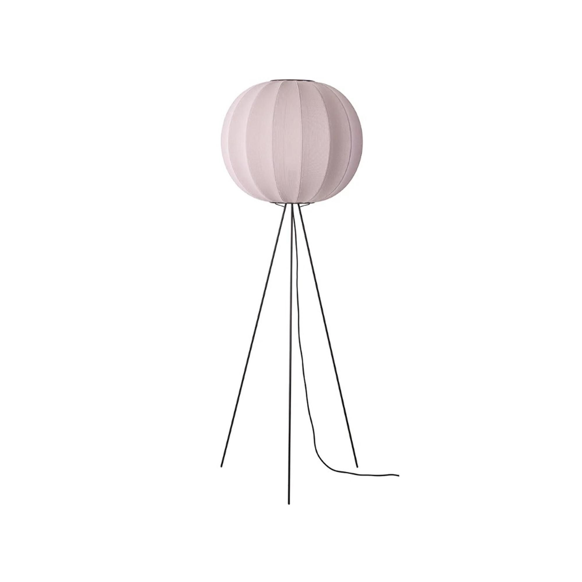 Knit-Wit Rund Golvlampa H&ouml;g &Oslash;60 Rosa