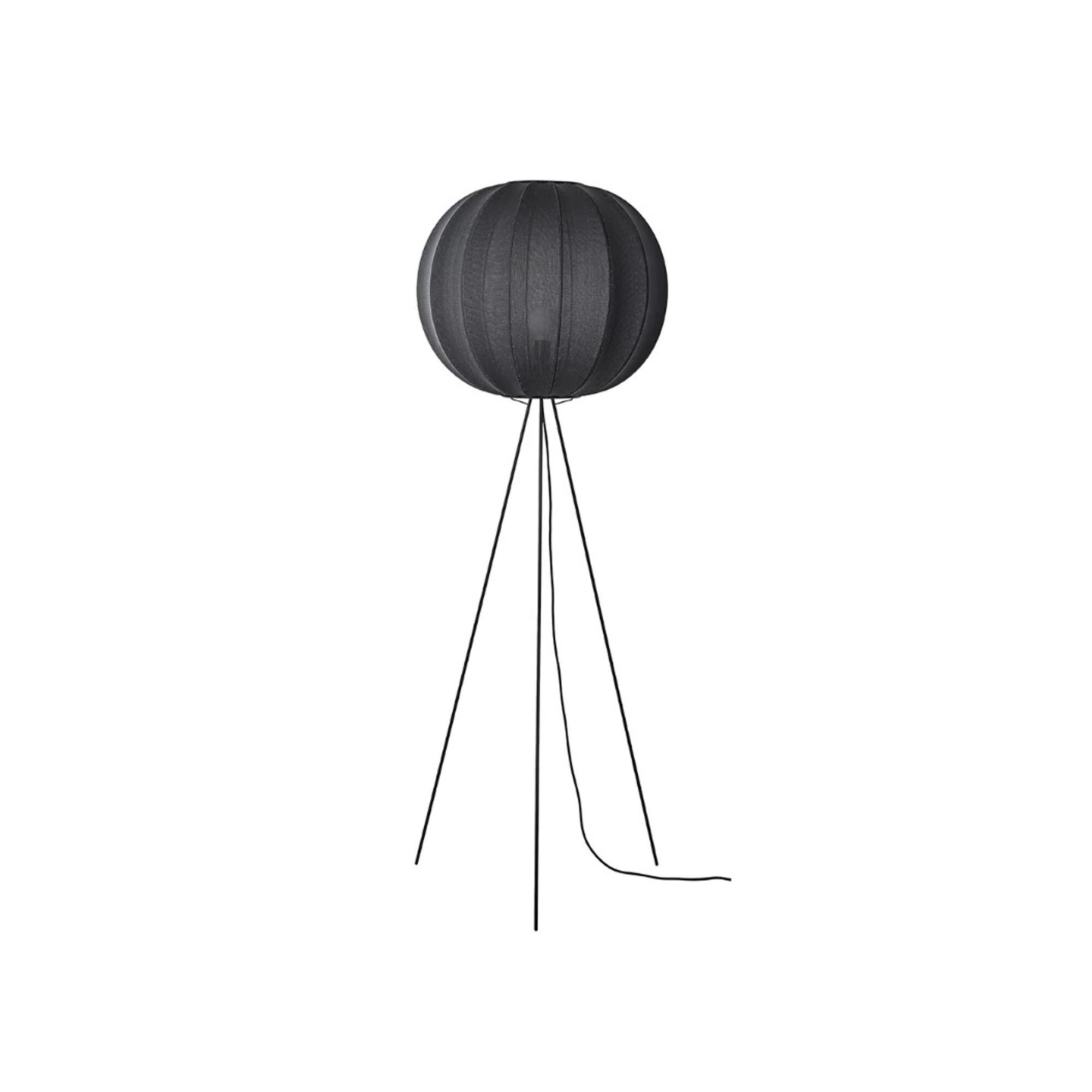 Knit-Wit Rund Golvlampa H&ouml;g &Oslash;60 Svart