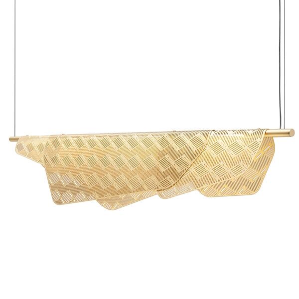 MEDITERRANEA 100 CM Dimbart Taklampa Borstat M&auml;ssing