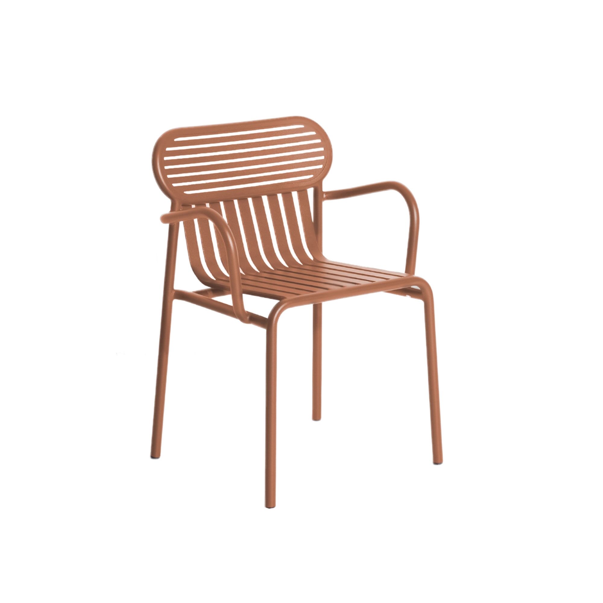 WEEK-END Spisestuestol med Armlener Terrakotta