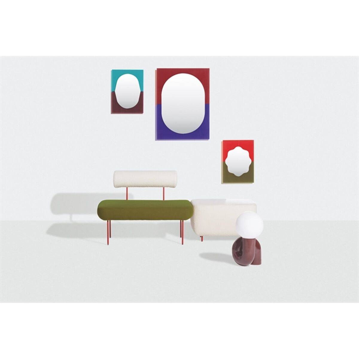 Wander Spiegel 40x55 Smaragd/ Kirsche