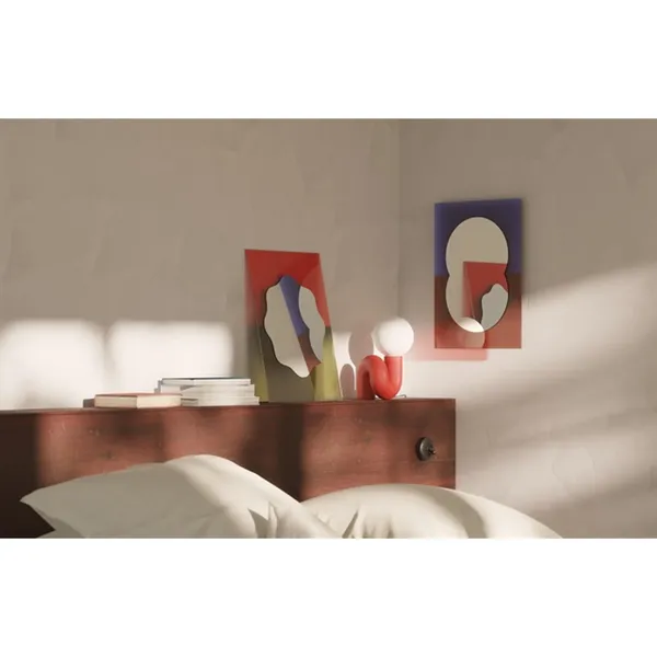 Wander Mirror 40x55 Vermilion/Khaki