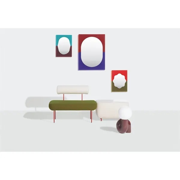 Wander Mirror 67x90 Emerald/ Cherry