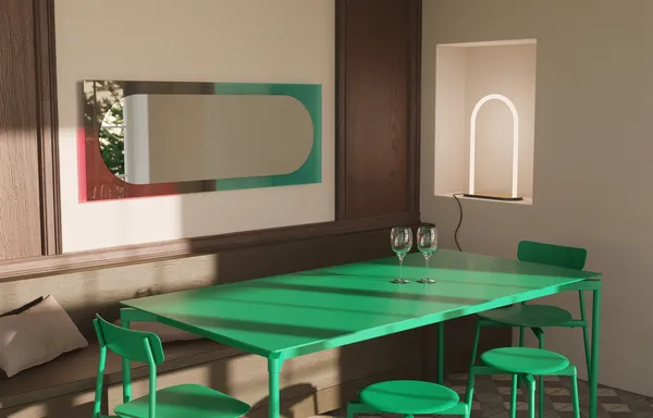 Wander Mirror 67x176 Emerald/ Cherry