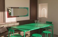 Specchio Wander 67x176 Smeraldo/ Ciliegia