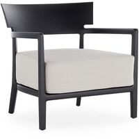 CARA MAT Outdoor-Sessel Schwarz/ Weiß