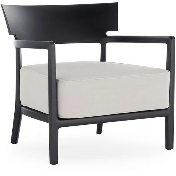 CARA MAT Outdoor-Sessel Schwarz/ Weiß