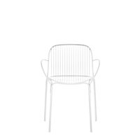 Hiray Dining Chair with Armrest White