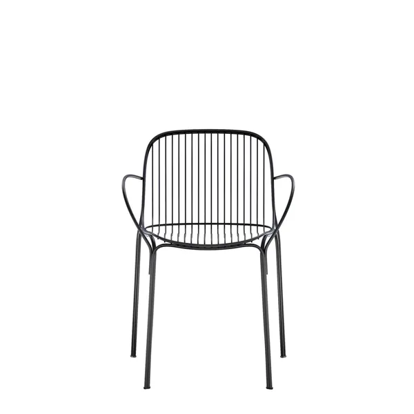 Hiray Dining Chair with Armrests Black
