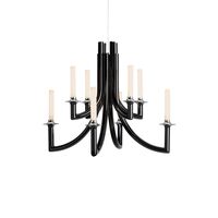 KHAN METAL Chandelier Glossy Black