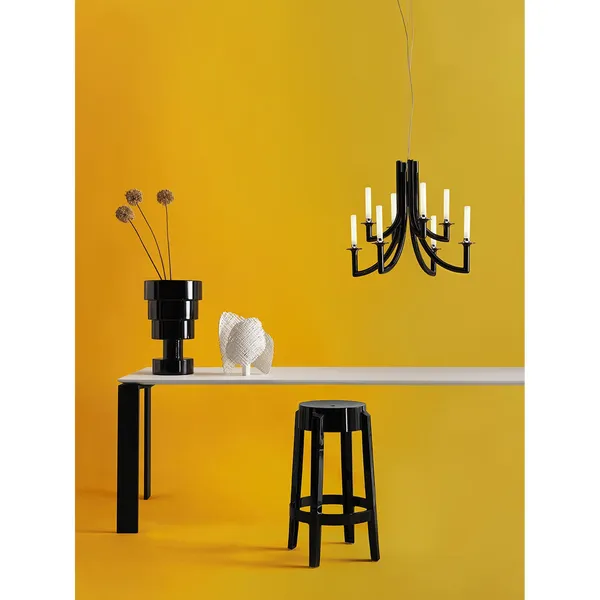 KHAN METAL Chandelier Glossy Black