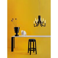 KHAN METAL Chandelier Glossy Black