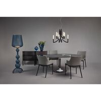 KHAN METAL Chandelier Glossy Black