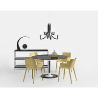 KHAN METAL Chandelier Glossy Black