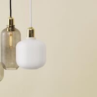 Amp Pendant Small White/ Zinc