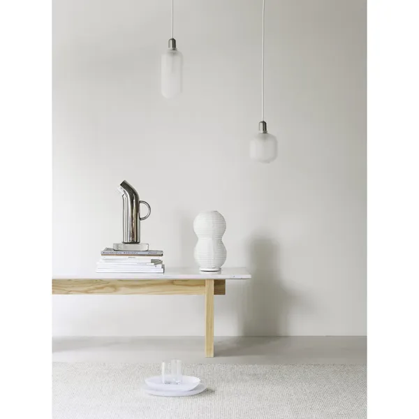 Amp Pendant Large White/ Zinc