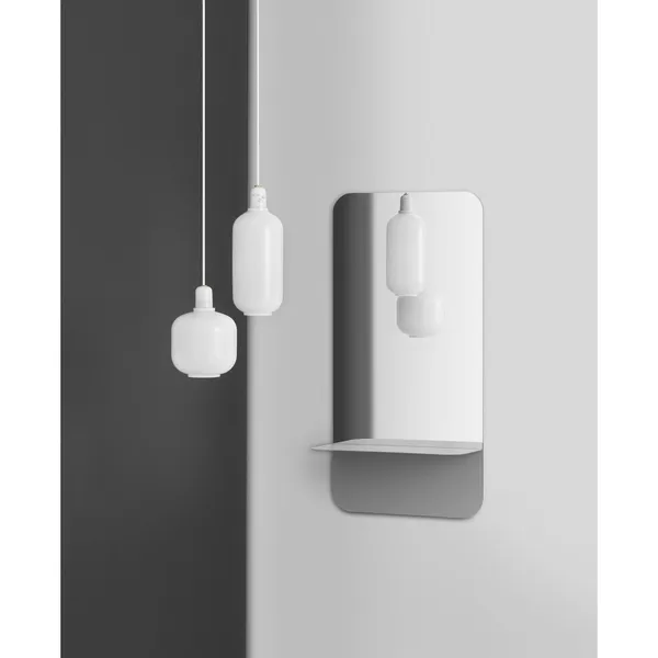 Amp Pendant Large White/ Zinc