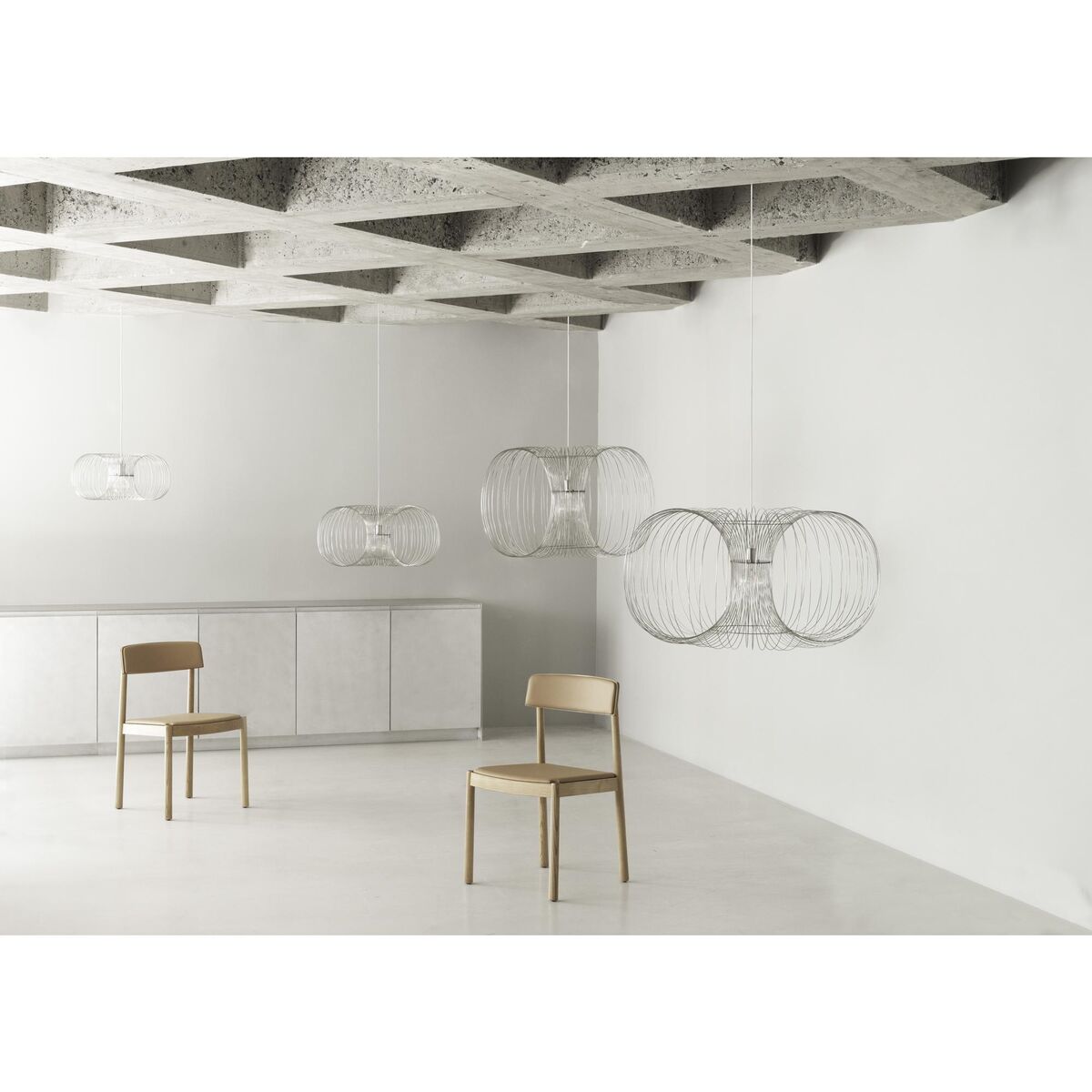 Coil Pendant Steel Ø50