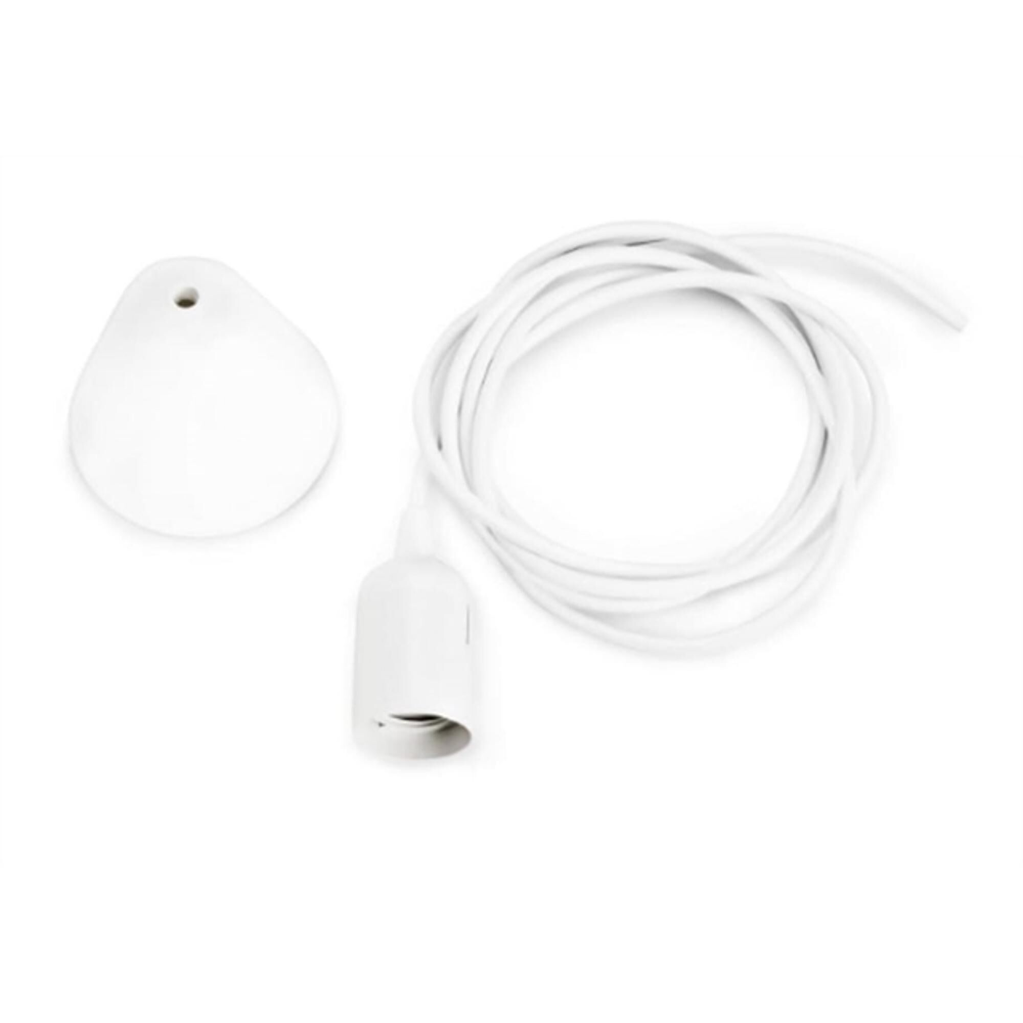 Câble en Tissu pour Suspension de Pouf 4 M Blanc