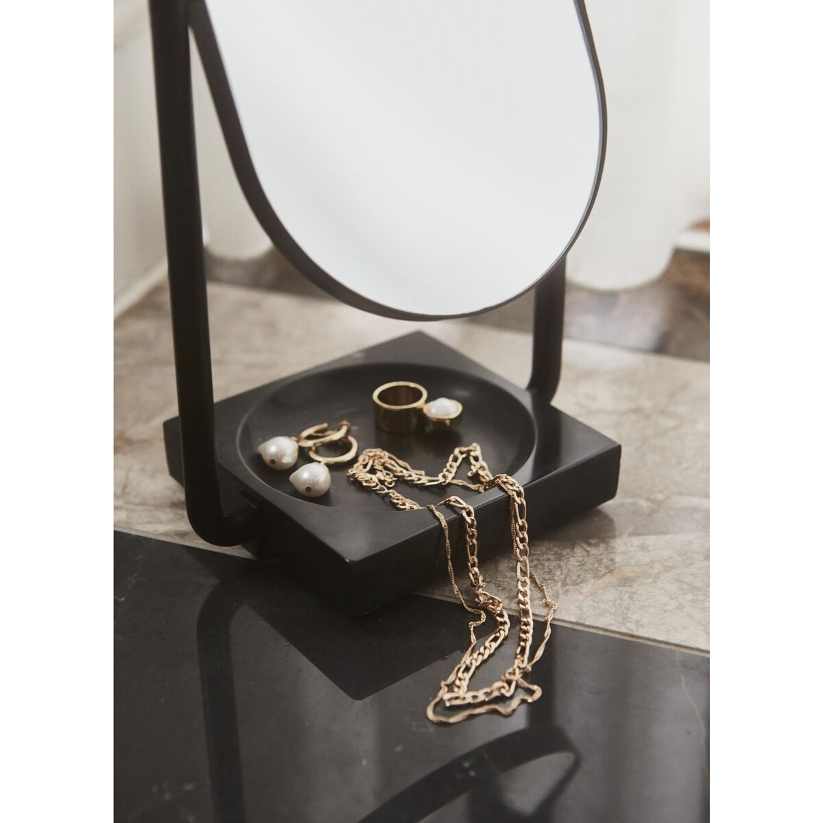 ANGUI Table Mirror Black