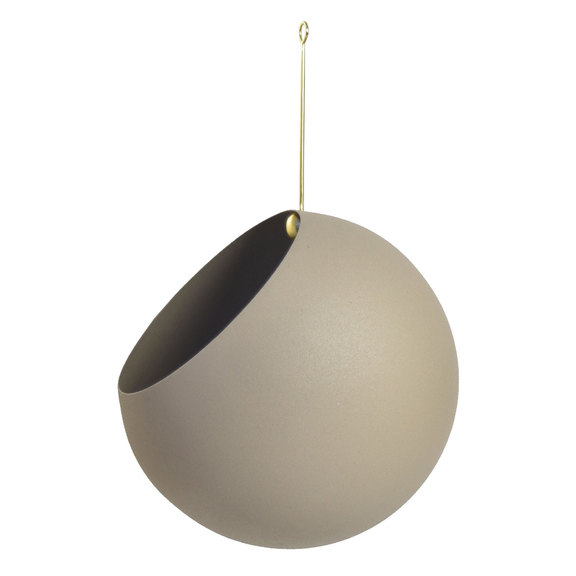 GLOBE Pot de Fleurs Suspendu 32 cm Taupe