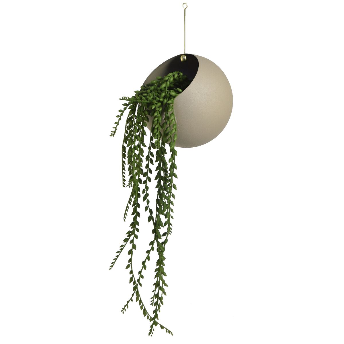 GLOBE Pot de Fleurs Suspendu 32 cm Taupe