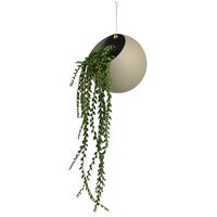 GLOBE Pot de Fleurs Suspendu 32 cm Taupe