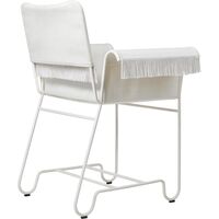 Silla De Comedor Tropique Con Flecos Blanco/Leslie 06
